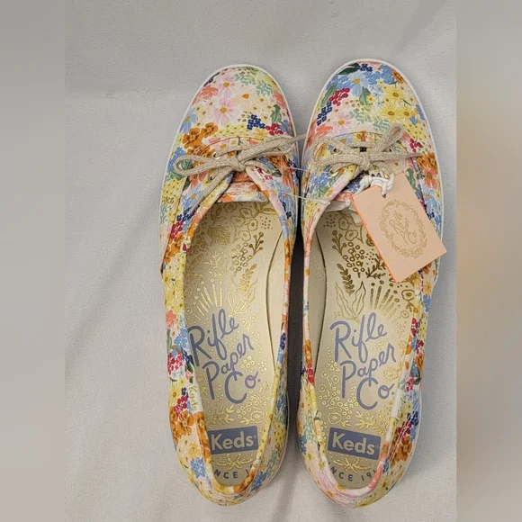 NWOT Rifle Paper Co. Keds Multicolor Floral Canvas Shoes Size 11 - Picture 4 of 9